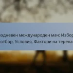 Еднодневен международен мач: Избор на отбор, Условия, Фактори на терена