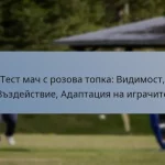 Тест мач с розова топка: Видимост, Въздействие, Адаптация на играчите