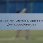 Тестови мач: Система за оценяване, Декларации, Равенства