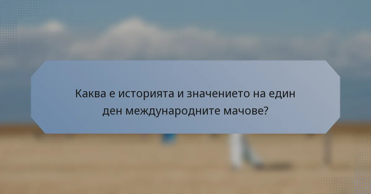 Каква е историята и значението на един ден международните мачове?
